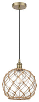 Innovations 616-1P-AB-G122-10RB-LED 1-Light Mini Pendant, Antique Brass