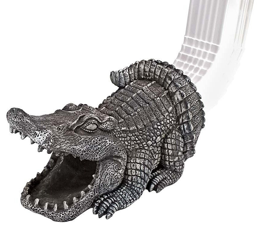 Swamp Alligator Rain Gutter