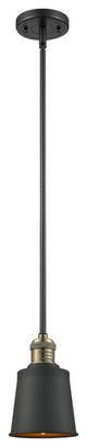 Addison 1-Light Mini Pendant, Black Antique Brass, Matte Black