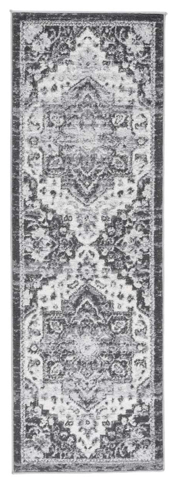 Alexandria Yana Power-Loomed Polypropylene Area Rug, Ivory, 2' X 6'