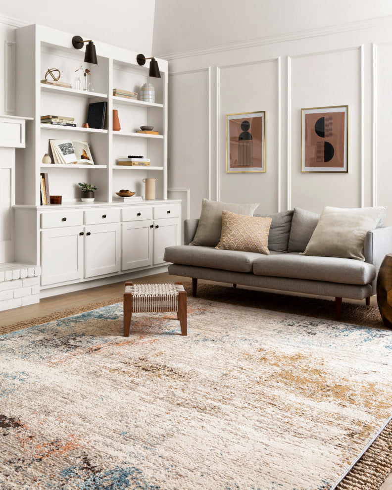 Loloi Rugs ALC-03 Area Rug, Ivory/Multi, 1'6"x1'6" Sample