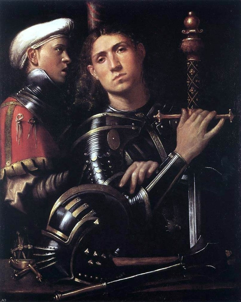 Paolo Moranda Cavazzola Warrior With Equerry, Gallery Wrapped Canvas, 20"x25"