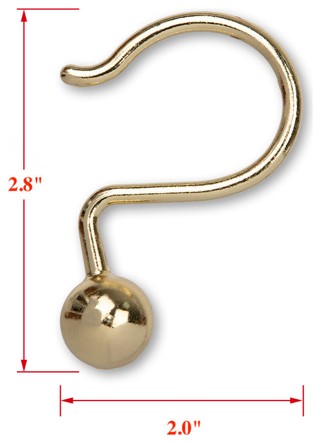 Utopia Alley Adjustable 72-Inch Shower Curtain Tension Rod, Gold