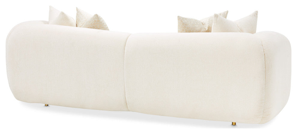 Sassani Chenille Sofa, Crepe/Gold