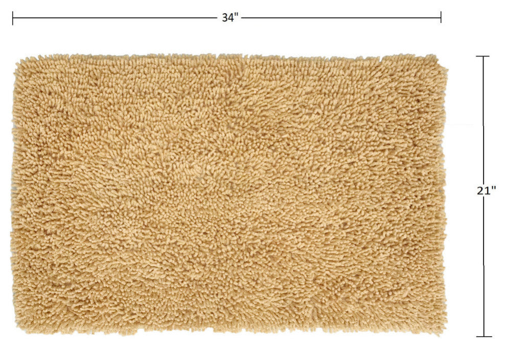 Fantasia Bath Rug Bath Rugs Set, 21x34 Rectangle, Yellow