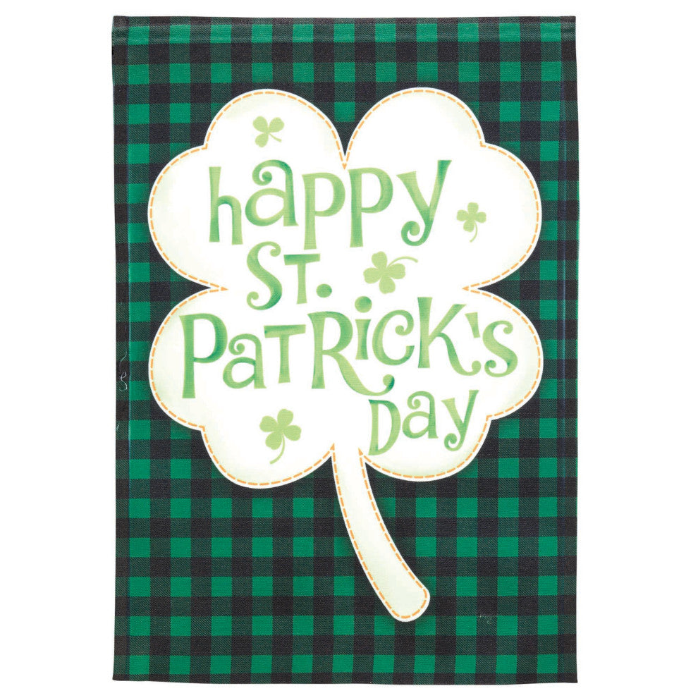Flag Happy St Patricks Shamrock 13x18