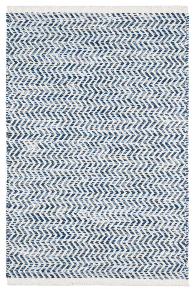 Dash & Albert Coastal Blue Handwoven Indoor/Outdoor Rug, Blue, 5' x 8'
