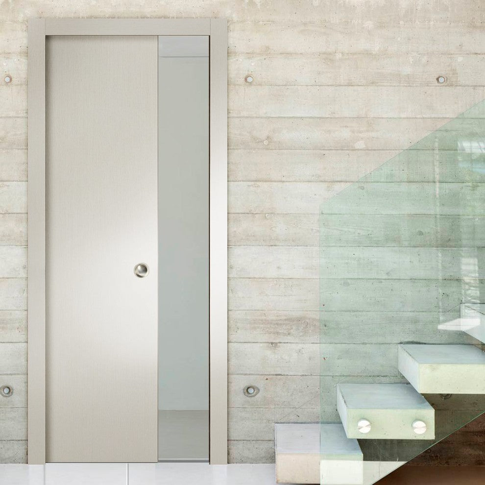 Sliding Pocket Door 28 x 80 & Hardware Frames | Planum 0010 Patina Antique