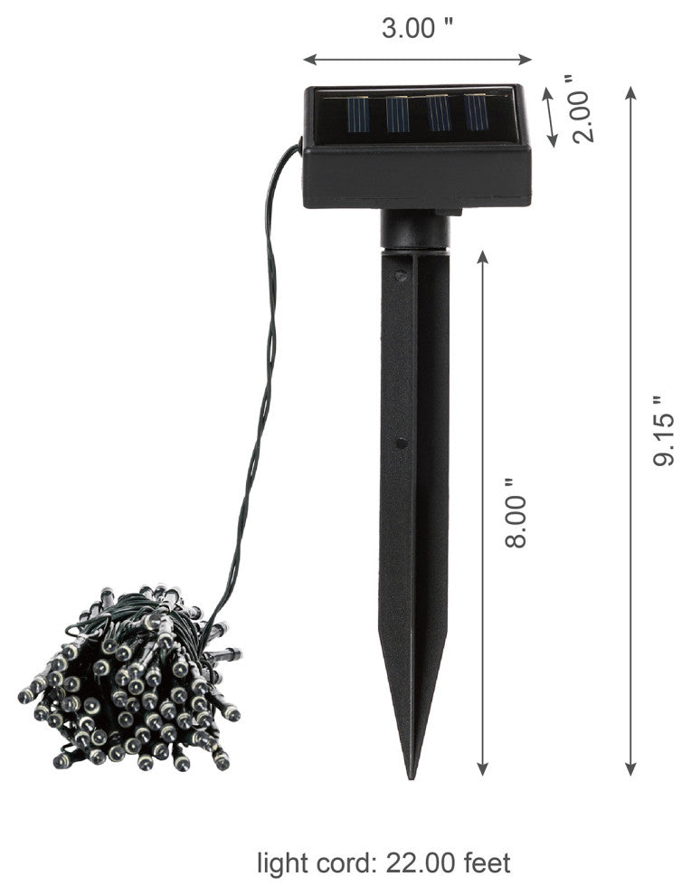 9.25"H Solar String Light-50 LEDs