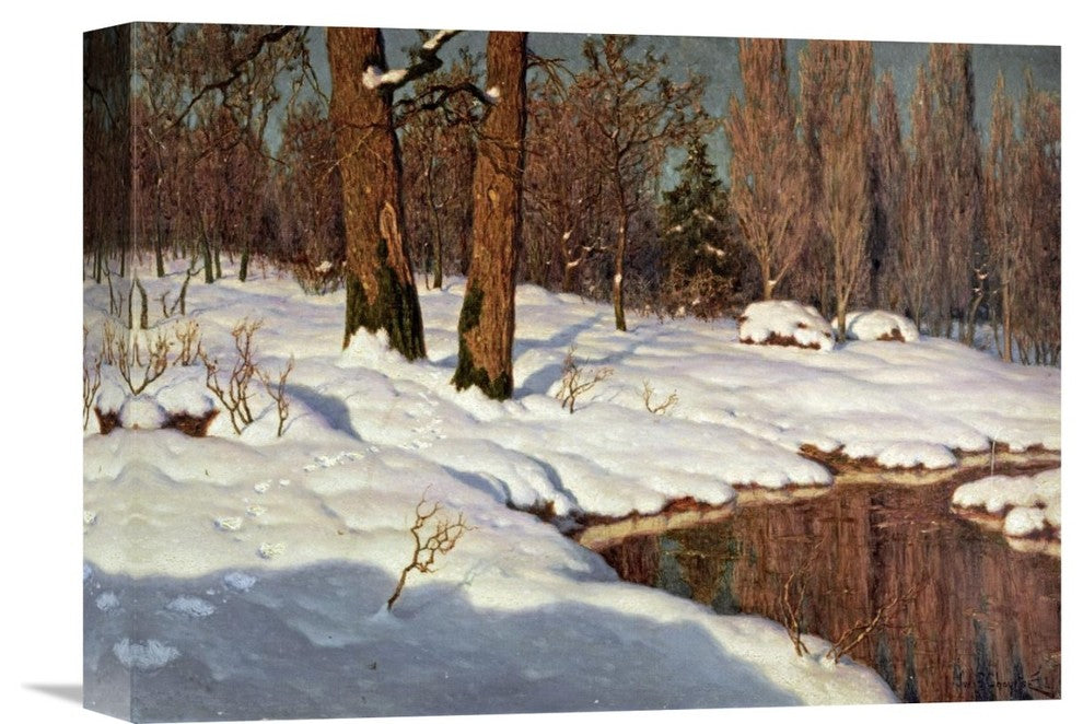 "Snowscape" Stretched Canvas Giclee by Ivan Federovich Choultse, 16"x12"