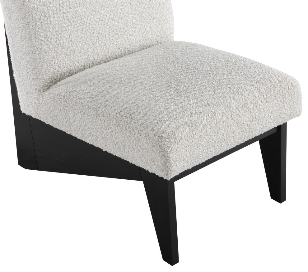 Chapman Boucle Fabric Accent Chair, Black