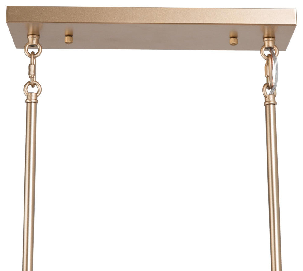 LALUZ 30-in Gold and Frosted Glass Modern Linear Kitchen Island Lighting