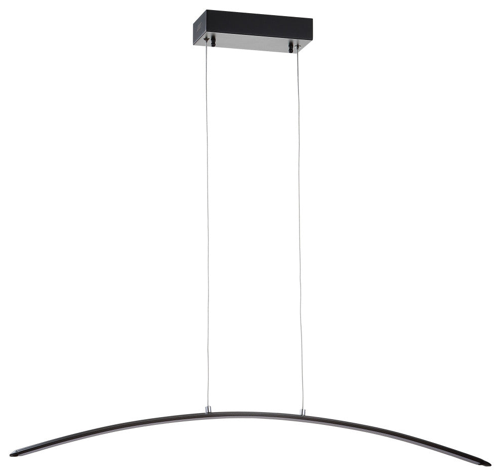 Roxanna 41.5" Dimmable Adjustable Integrated LED Linear Pendant, Black