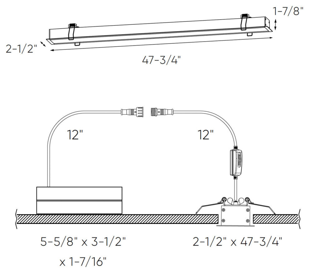 DALS Connect Pro Boulevard 48" Smart Recessed Linear