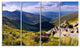 Rocky Summer Hills under Blue Sky, Landscape Canvas Art Print, 48"x28", 4 Panels