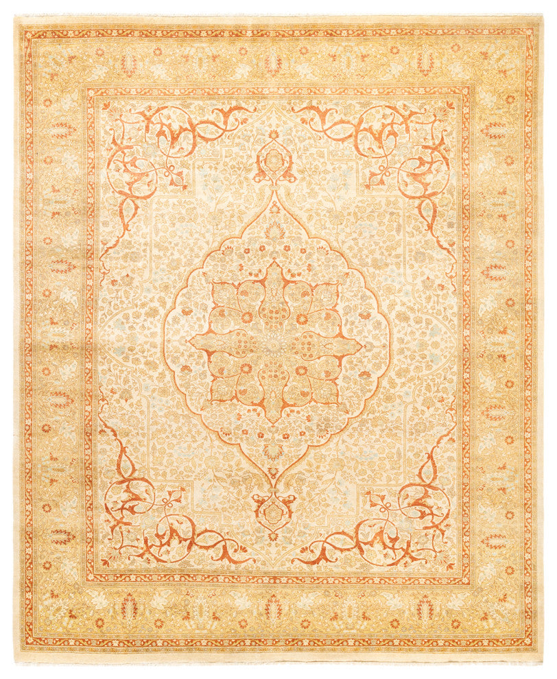 Parker, One-of-a-Kind Hand-Knotted Area Rug Ivory, 8'3"x9'10"