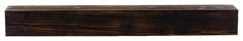 Weathered Beam Mantel, Burnt Almond, 72"