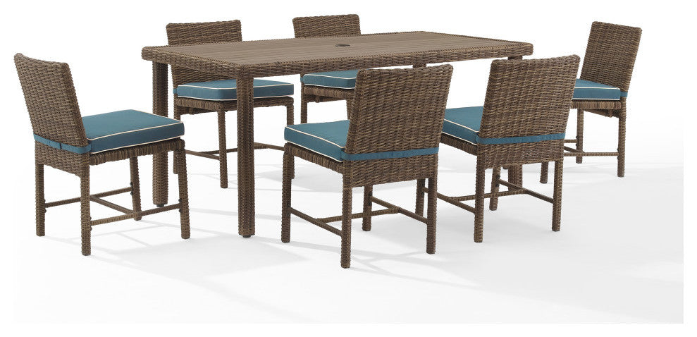Bradenton 7Pc Wicker Outdoor Dining Set