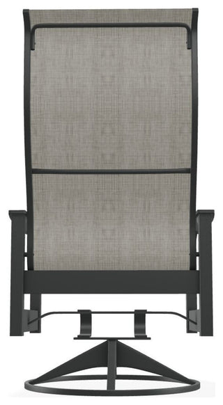 Leeward Sling Outdoor Swivel Rocker, Smoke/Graphite