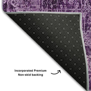 Premium Machine Washable Mayfield AMF559 Purple 8' x 10' Rug