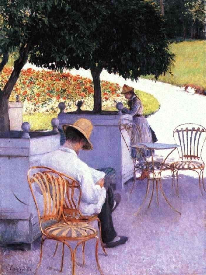 Gustave Caillebotte The Orange Trees, 21"x28" Gallery Wrapped Canvas Print