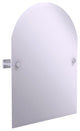 Montero Contemporary Frameless Arch Beveled Edge Tilt Mirror, Satin Chrome