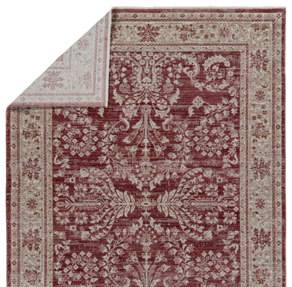 Vibe by Jaipur Living Katarina Floral Red/ Light Gray Runner Rug 2'6"X8'
