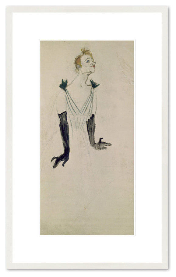 Yvette Guilbert (1865-1944), 1894 (charcoal and oil)
