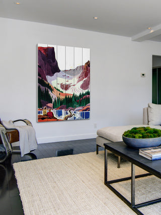 "Colorado Calling" Painting Print on White Wood