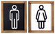 Set of Two His and Hers Bathroom Wall Art