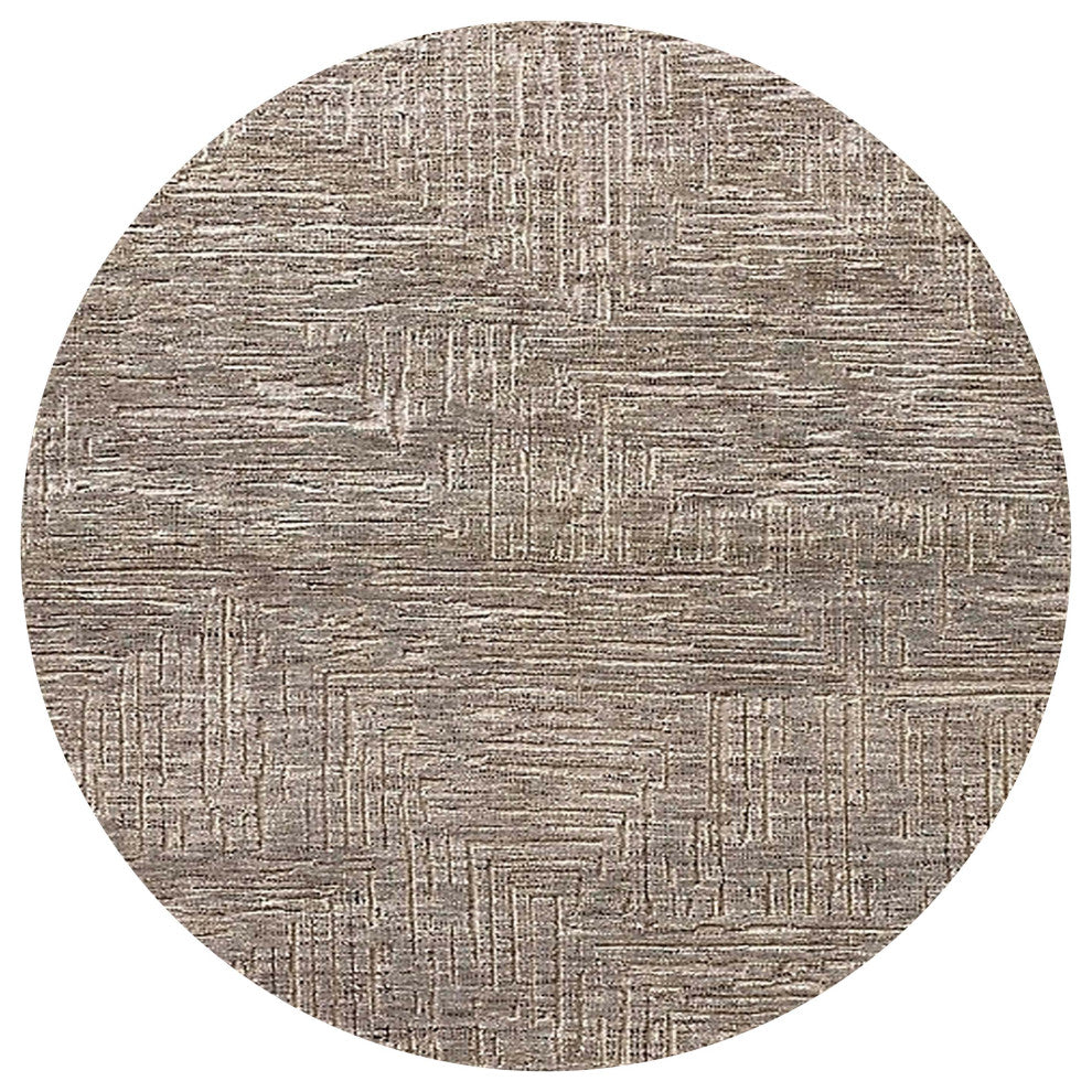 Ahgly Company Indoor Round Mid-Century Modern Area Rugs, 8' Round