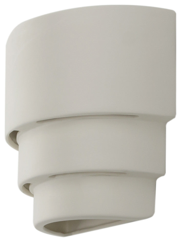 Dara Outdoor Wall Light, Paintable Bisque, Closed Top