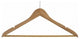 Wooden Anti-Theft Security Suit Hanger, Natural/Chrome Finish, Box of 100