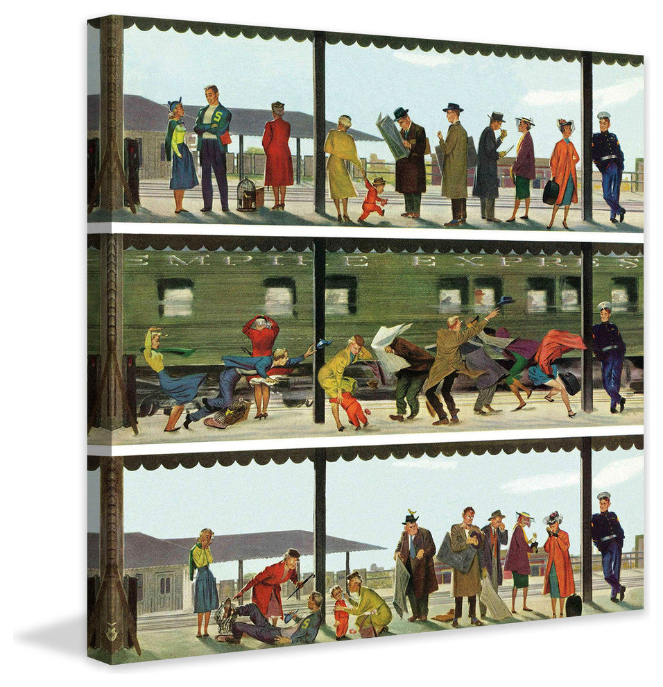 "Commuter Train" Painting Print on Canvas by Thornton Utz