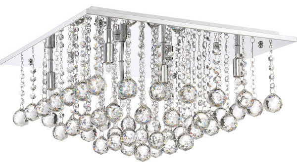 Quoizel BRX1620C Six Light Flush Mount Bordeaux Polished Chrome