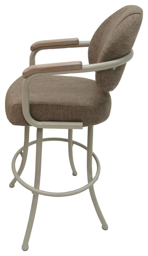 Swivel Metal Counter 26", 30" Extra Tall 34" Bar Stool, M-79, Basin Beige, Beige