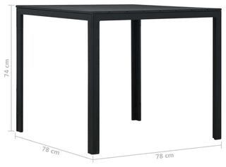 vidaXL Coffee Table Accent End Table Side Table with Wooden Look Black HDPE