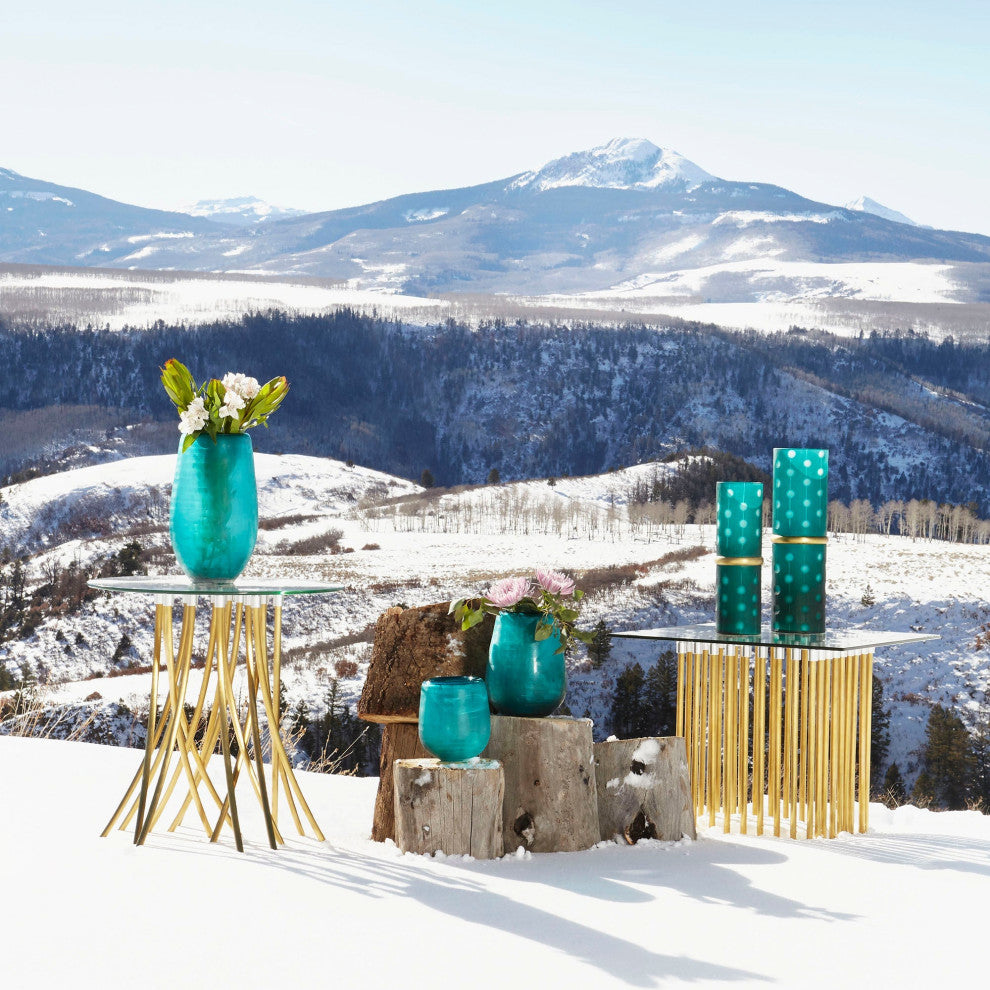 Tuffoli Table, Satin Brass