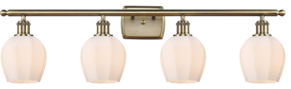 Innovations 516-4W-AB-G461-6 4 Light Bath Vanity Light, Antique Brass