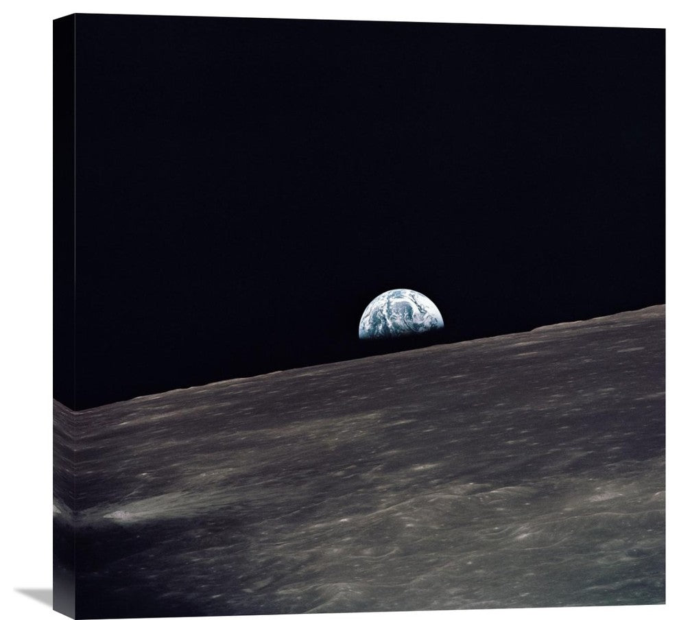 "Earthrise, viewed from Apollo 10, 1969" Artwork, 24"x24"
