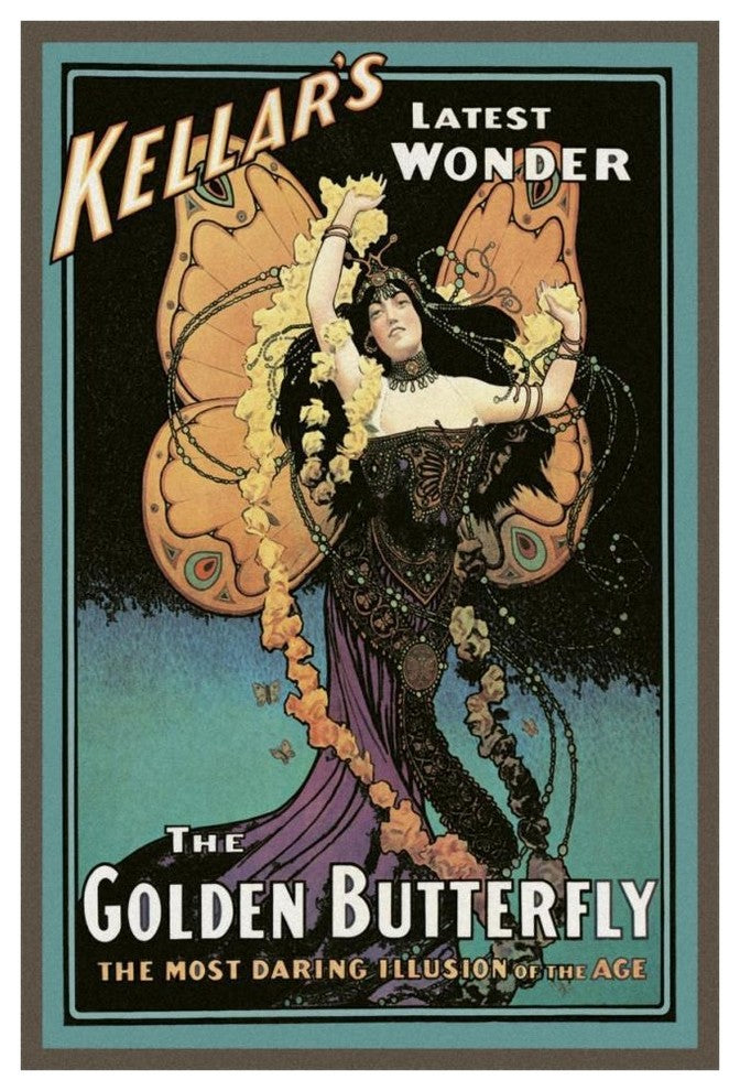 "Magicians: Golden Butterfly: Kellar's Latest Wonder" Print, 42"x62"