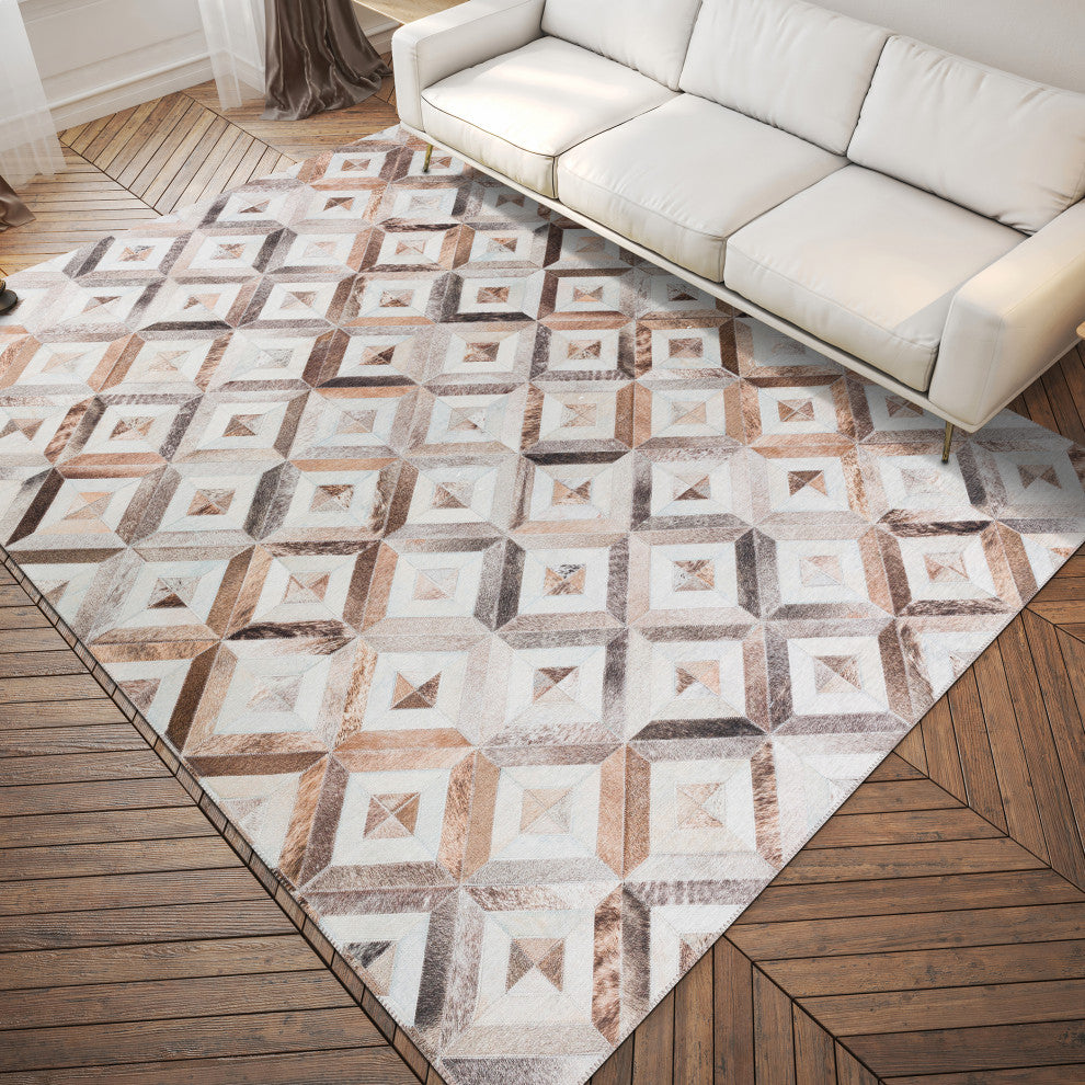 Indoor/Outdoor Stetson SS7 Flannel Machine Washable 8' x 10' Rug