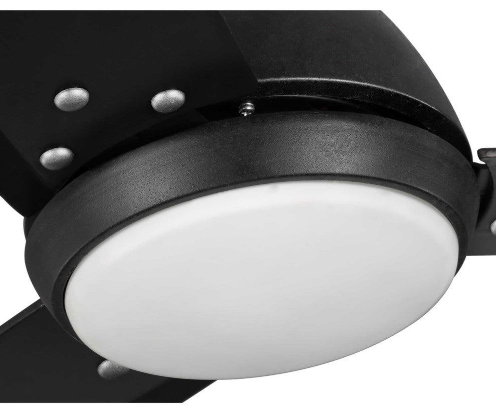 Oriole 3-Blade 60" Ceiling Fan With LED Light, Brushed Nickel