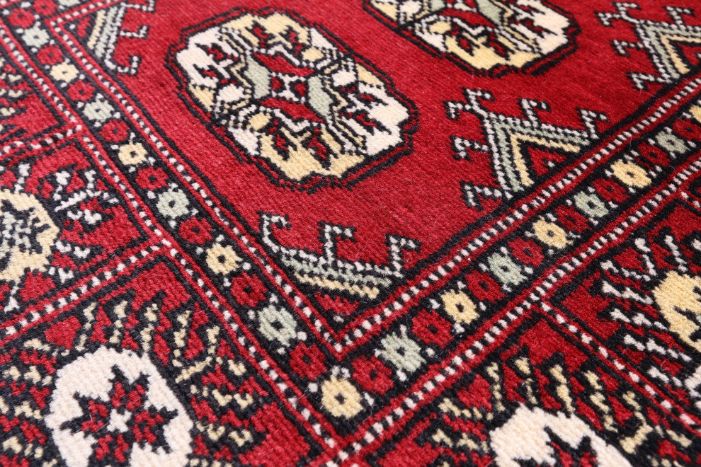 2' 1" X 6' 2" Silky Bokhara Hand Knotted Wool Runner Rug - Q13829