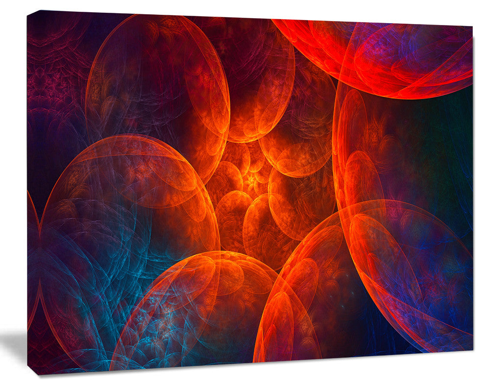 Biblical Sky with Red Clouds, Abstract Wall Art Canvas, 20x12