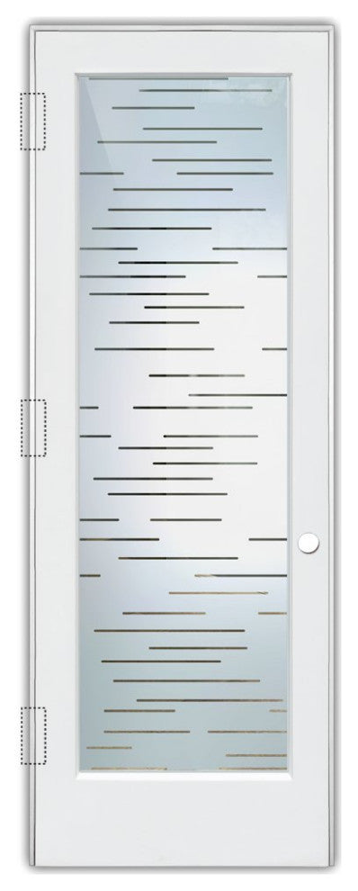 Interior Prehung Door or Interior Slab Door - Finer Lines - Primed - 24" x...
