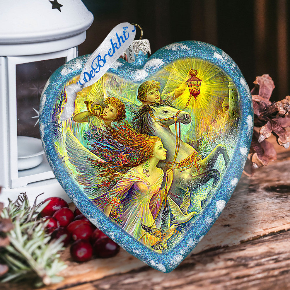 Hand Painted Scenic Glass Ornament Limited Edition Christmas Night