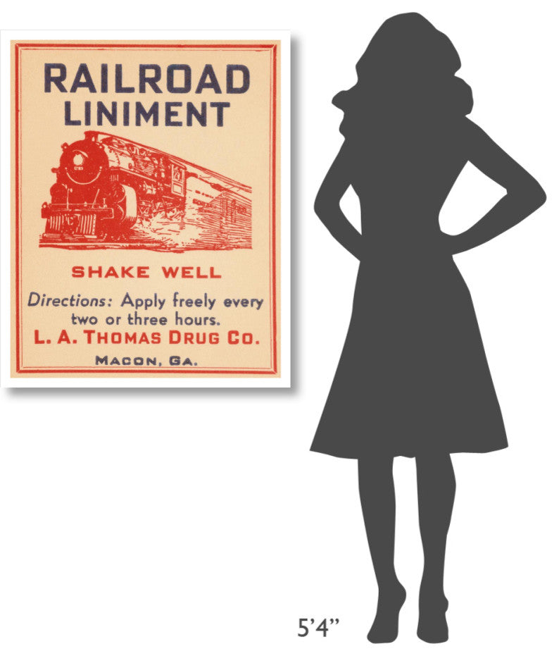 "Railroad Liniment" Digital Paper Print by Vintage Booze Labels, 31"x38"