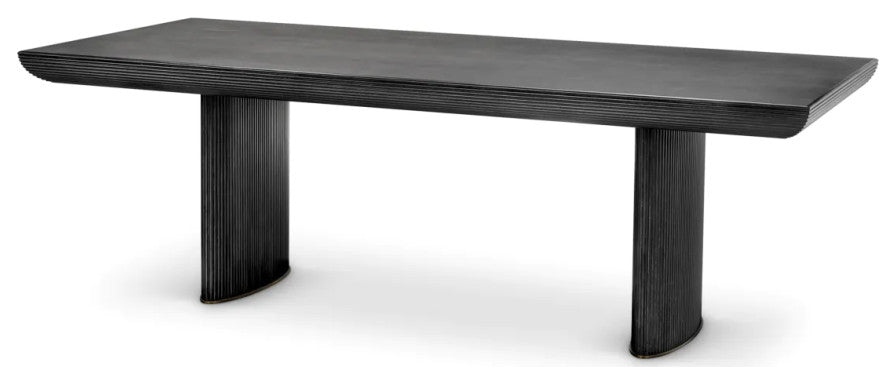 Gray Oak Dining Table, Eichholtz Winston