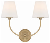 Sylvan 2-Light Wall Mount, Vibrant Gold